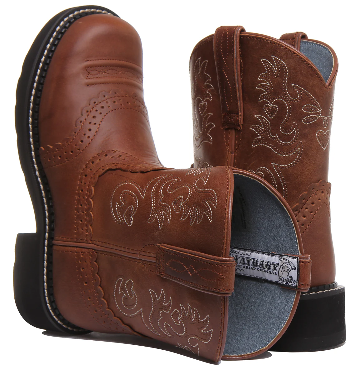 Ariat Fatbaby Saddle In Brown White - Image 4