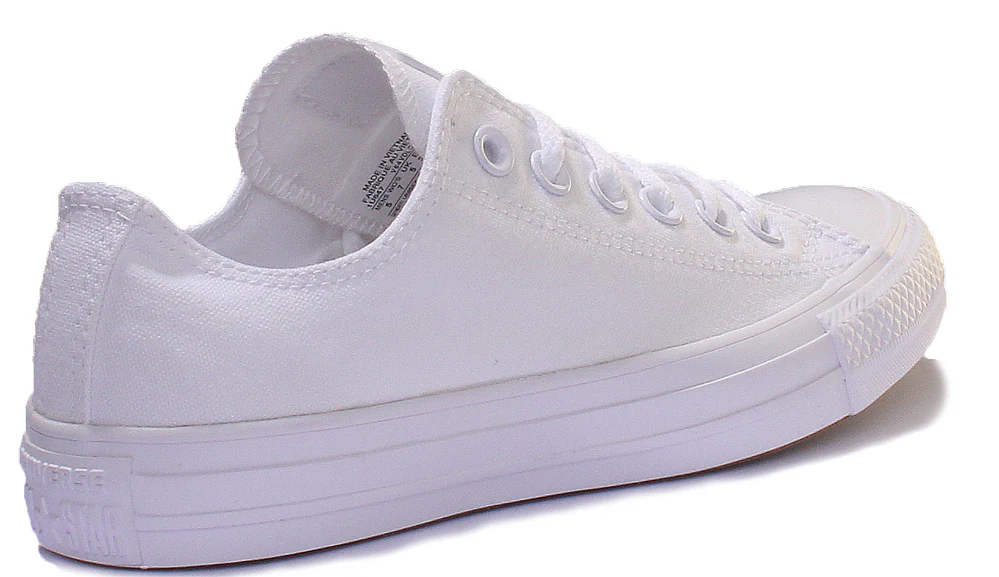 Converse 1U647 CT All Star Low Trainer In White Mono - Image 3