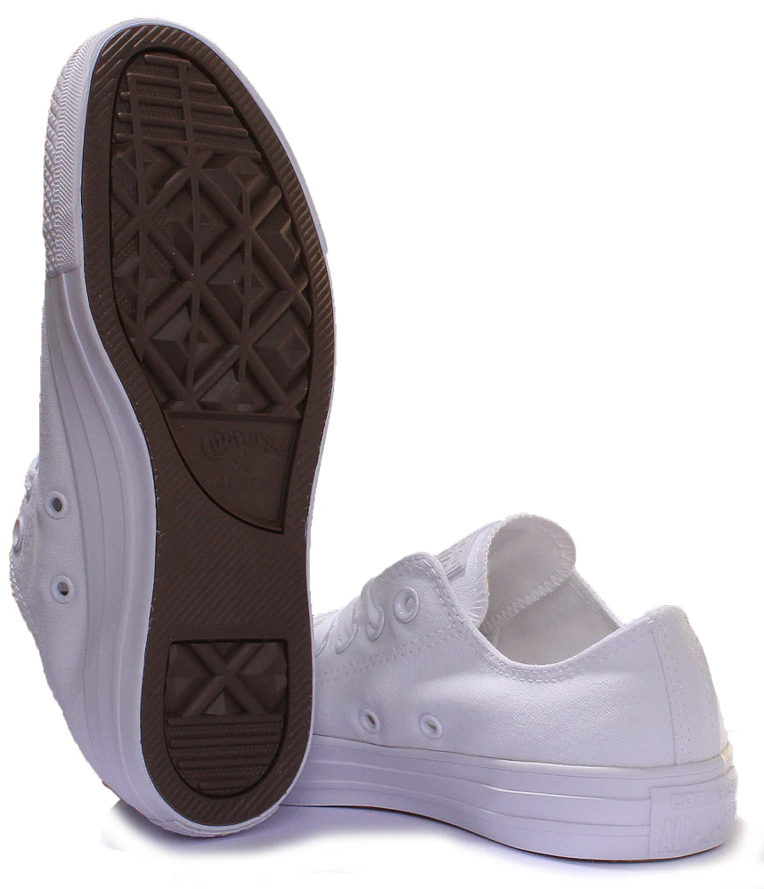 Converse 1U647 CT All Star Low Trainer In White Mono - Image 4