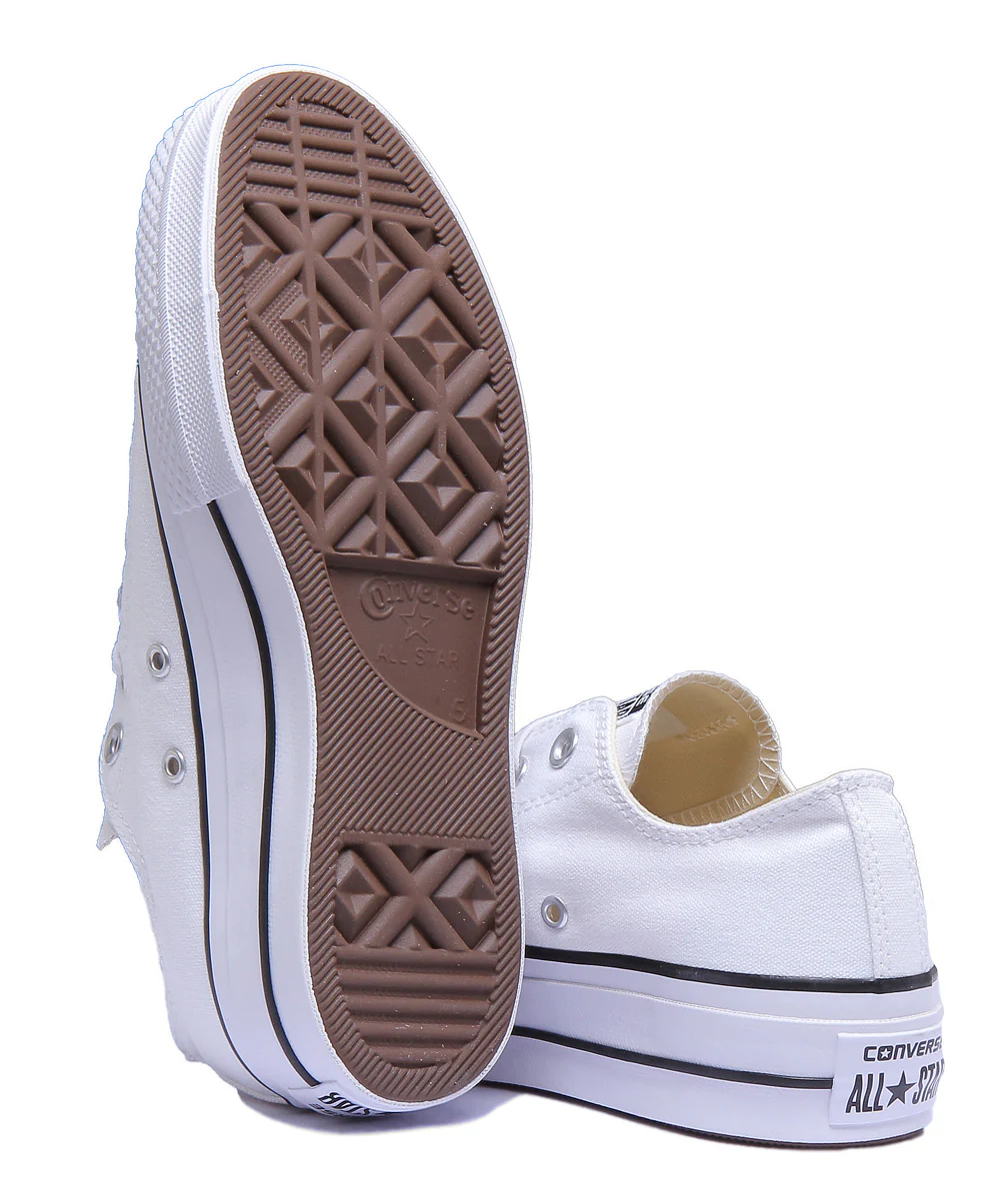Converse 560251C CT All Star Low Platform Trainer In White Black For Women - Image 10
