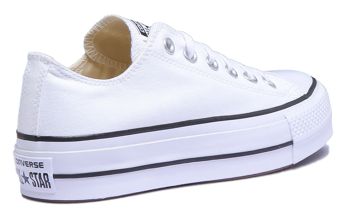 Converse 560251C CT All Star Low Platform Trainer In White Black For Women - Image 3
