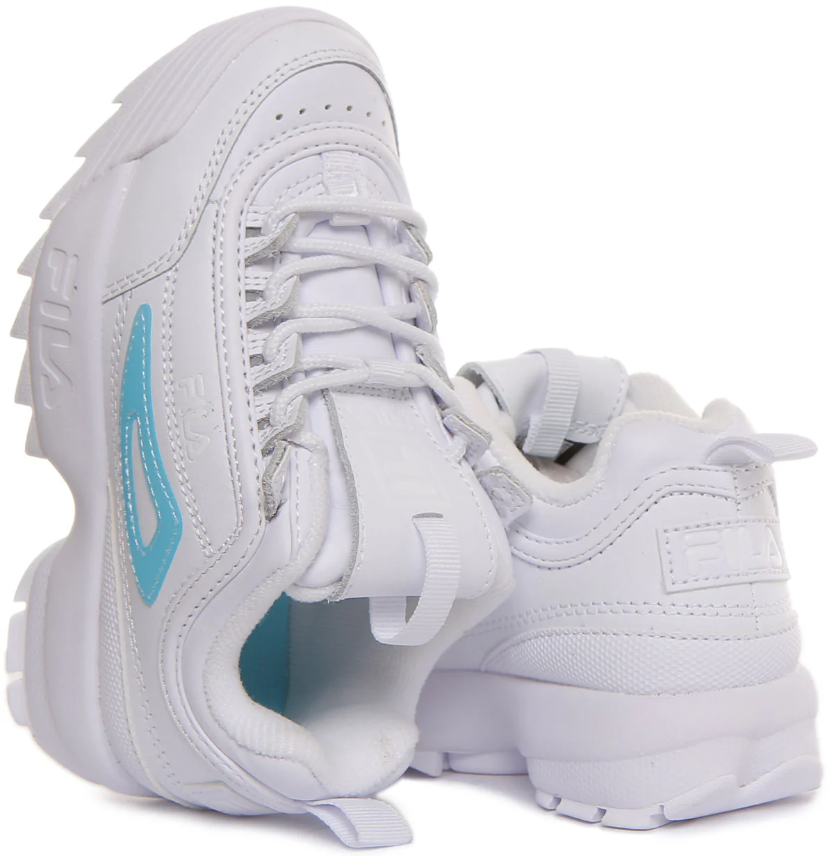 Fila Disruptor Ii In White Blue For Kids - Image 4