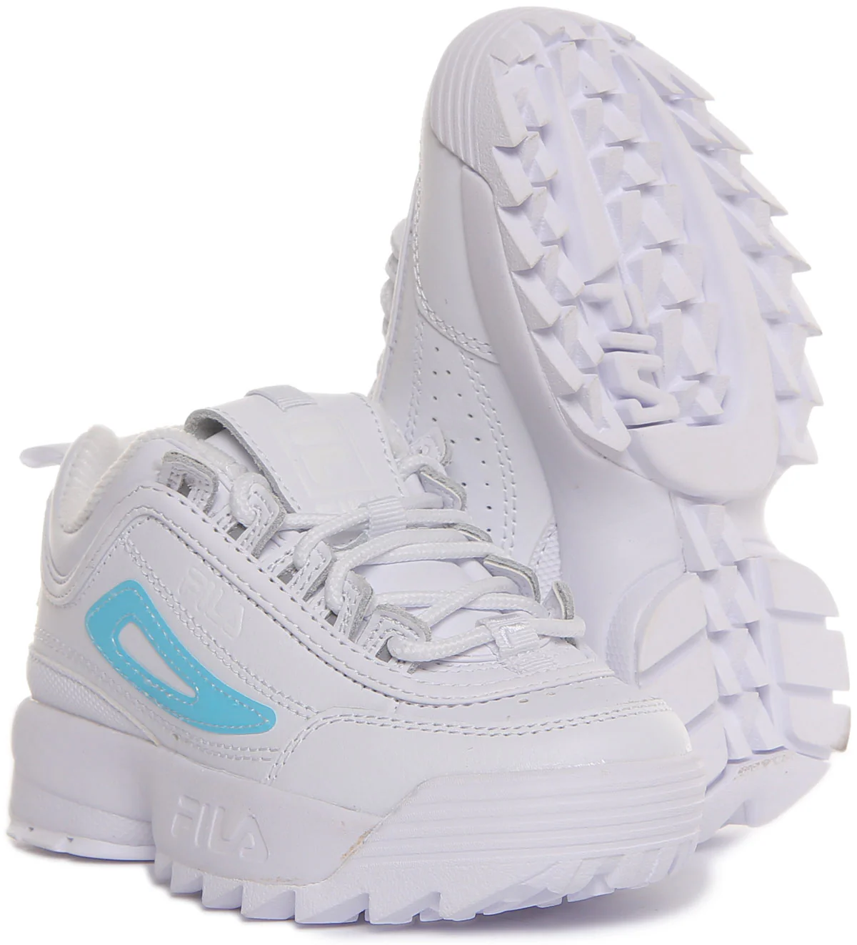 Fila Disruptor Ii In White Blue For Kids - Image 5