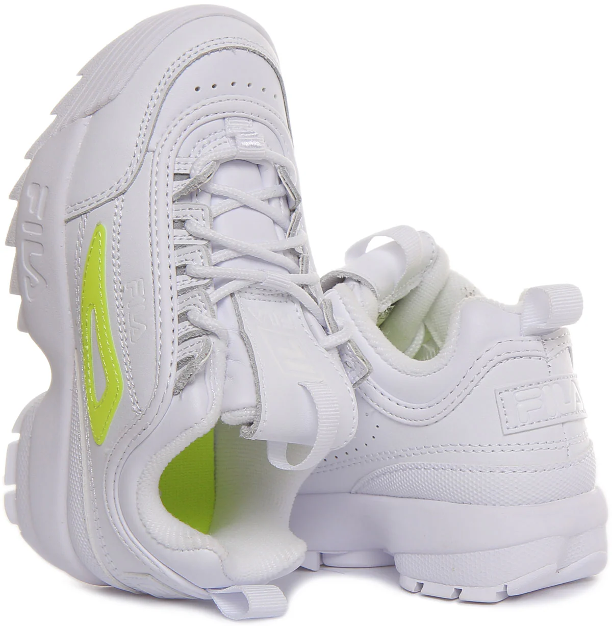 Fila Disruptor Ii In White Yellow For Kids - Image 4