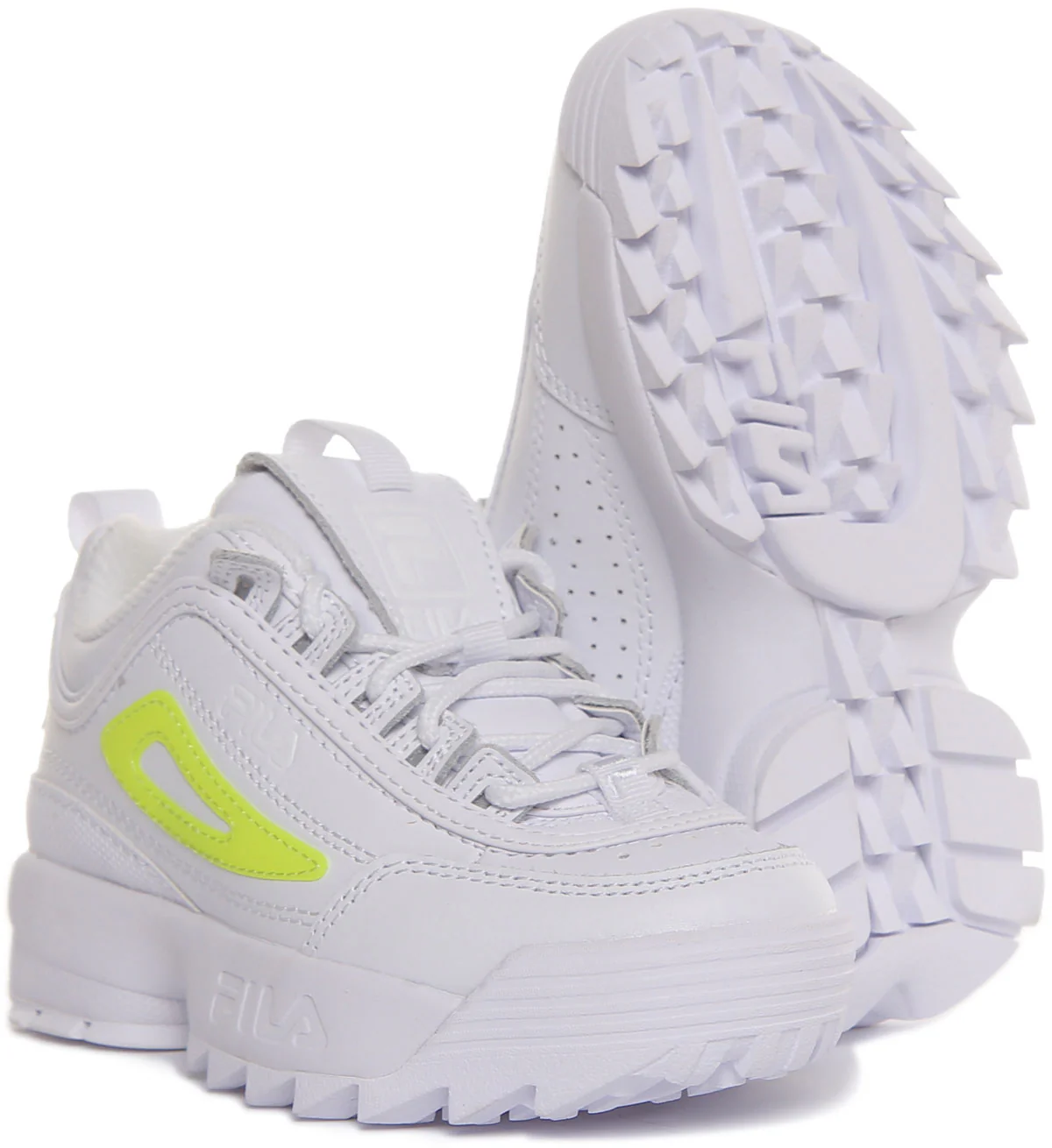 Fila Disruptor Ii In White Yellow For Kids - Image 5