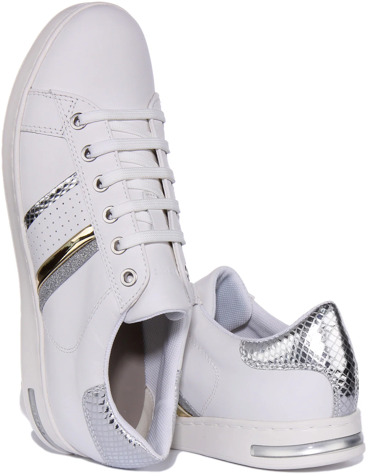 Geox D Jaysen In White Silver For Women - Image 4