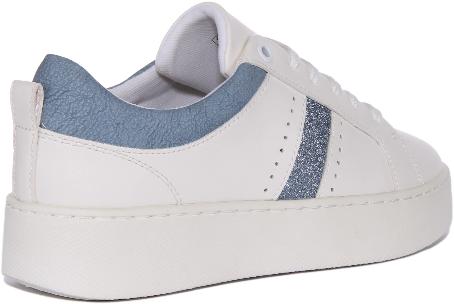 Geox D Skyely Platform In White Blue For Women - Image 3