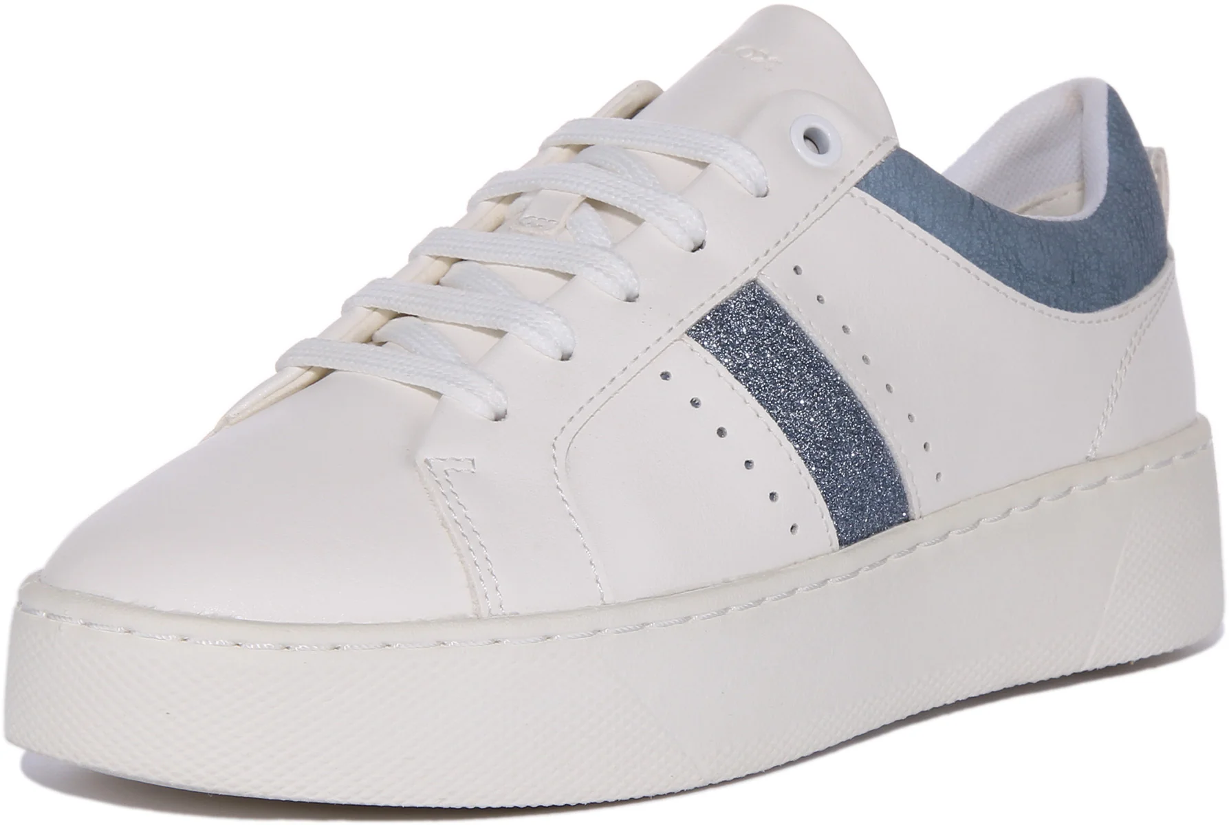 Geox D Skyely Platform In White Blue For Women - Image 6
