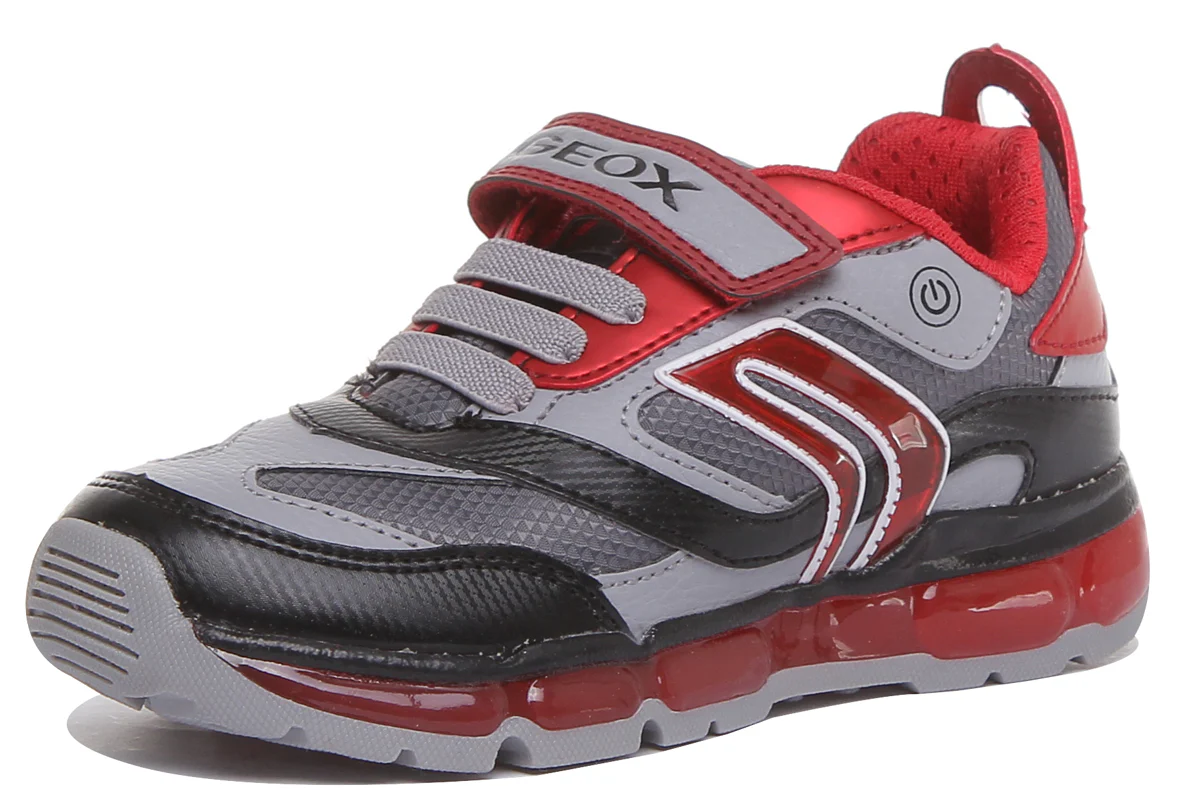 Geox J Android In Grey Red - Image 6