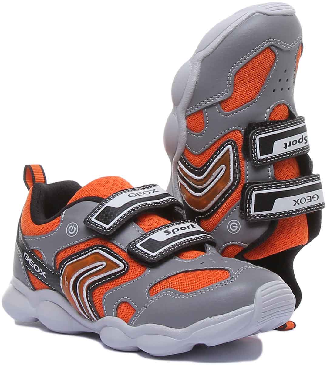 Geox J Munfrey In Grey Orange - Image 5