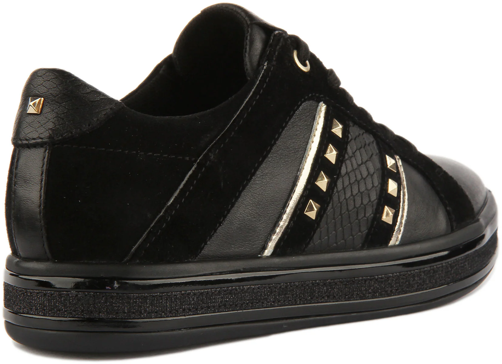 Geox Leelu Trainers In Black Gold For Women - Image 3