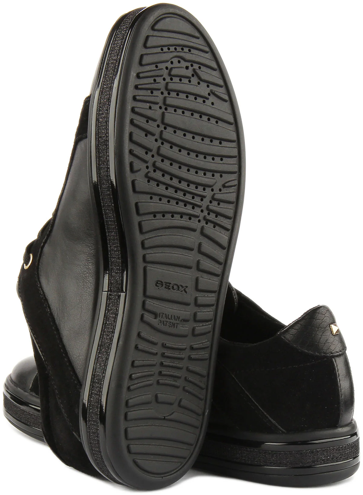 Geox Leelu Trainers In Black Gold For Women - Image 4