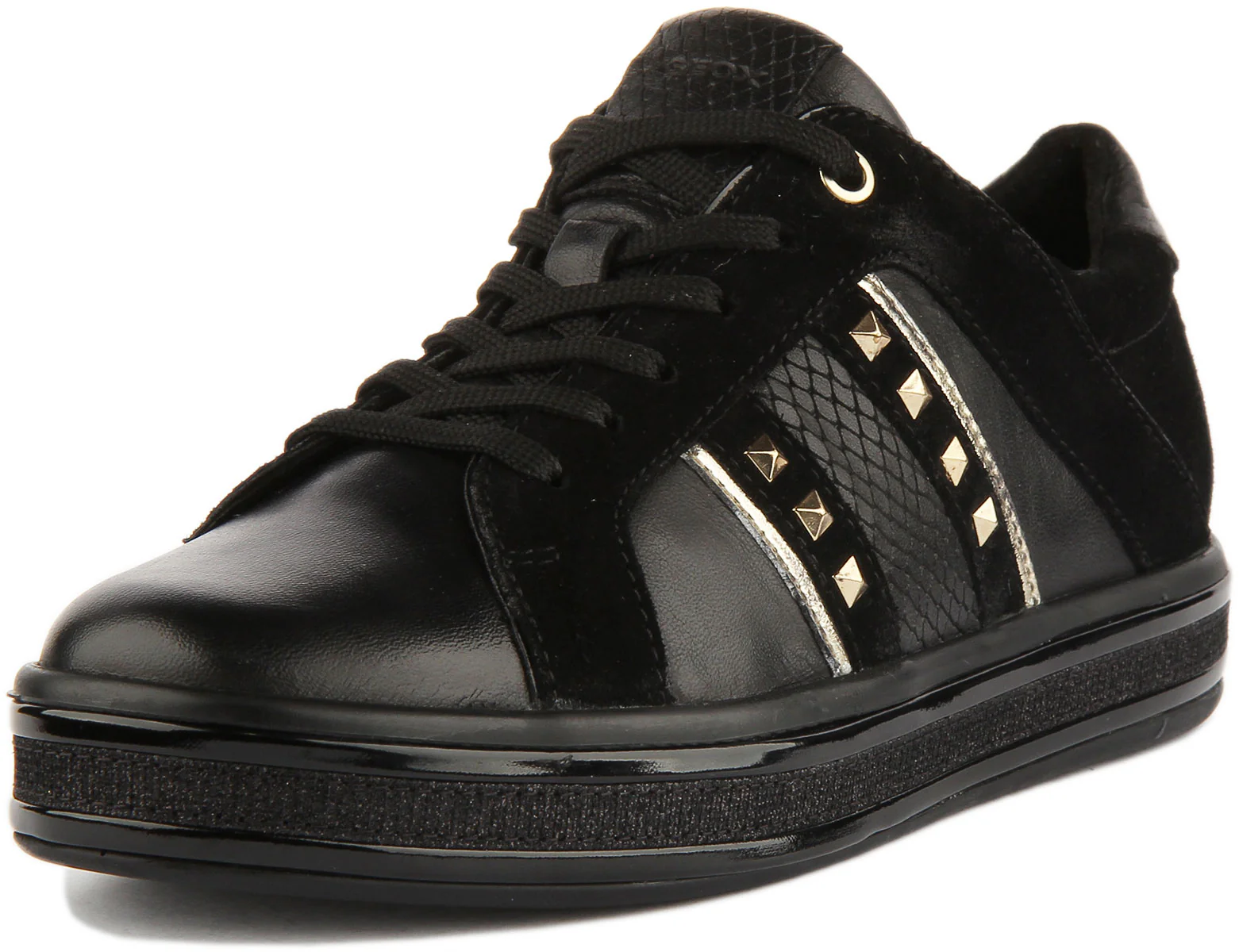 Geox Leelu Trainers In Black Gold For Women - Image 6