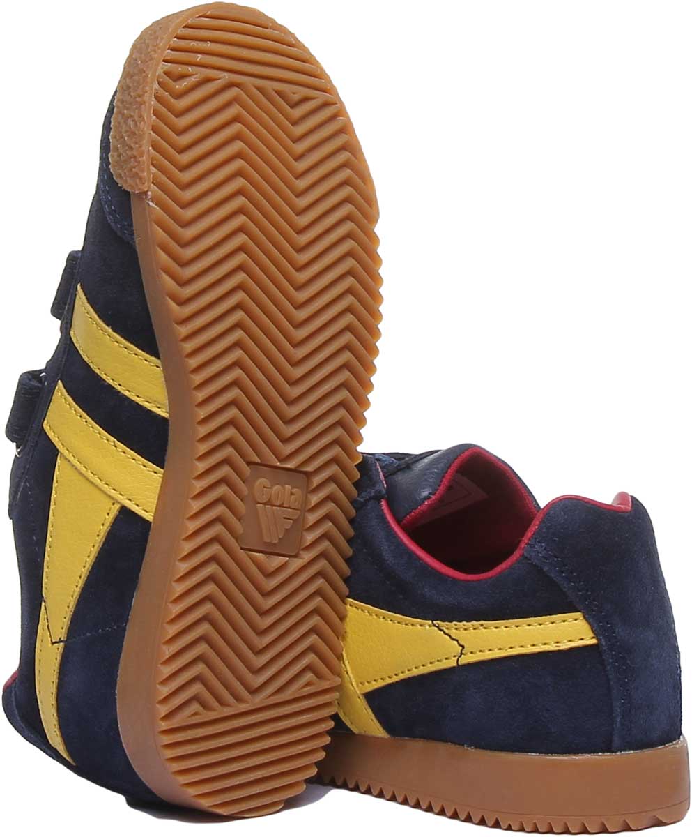 Gola Classics Harrier Kids With Velcro Straps In Navy Sun - Image 4