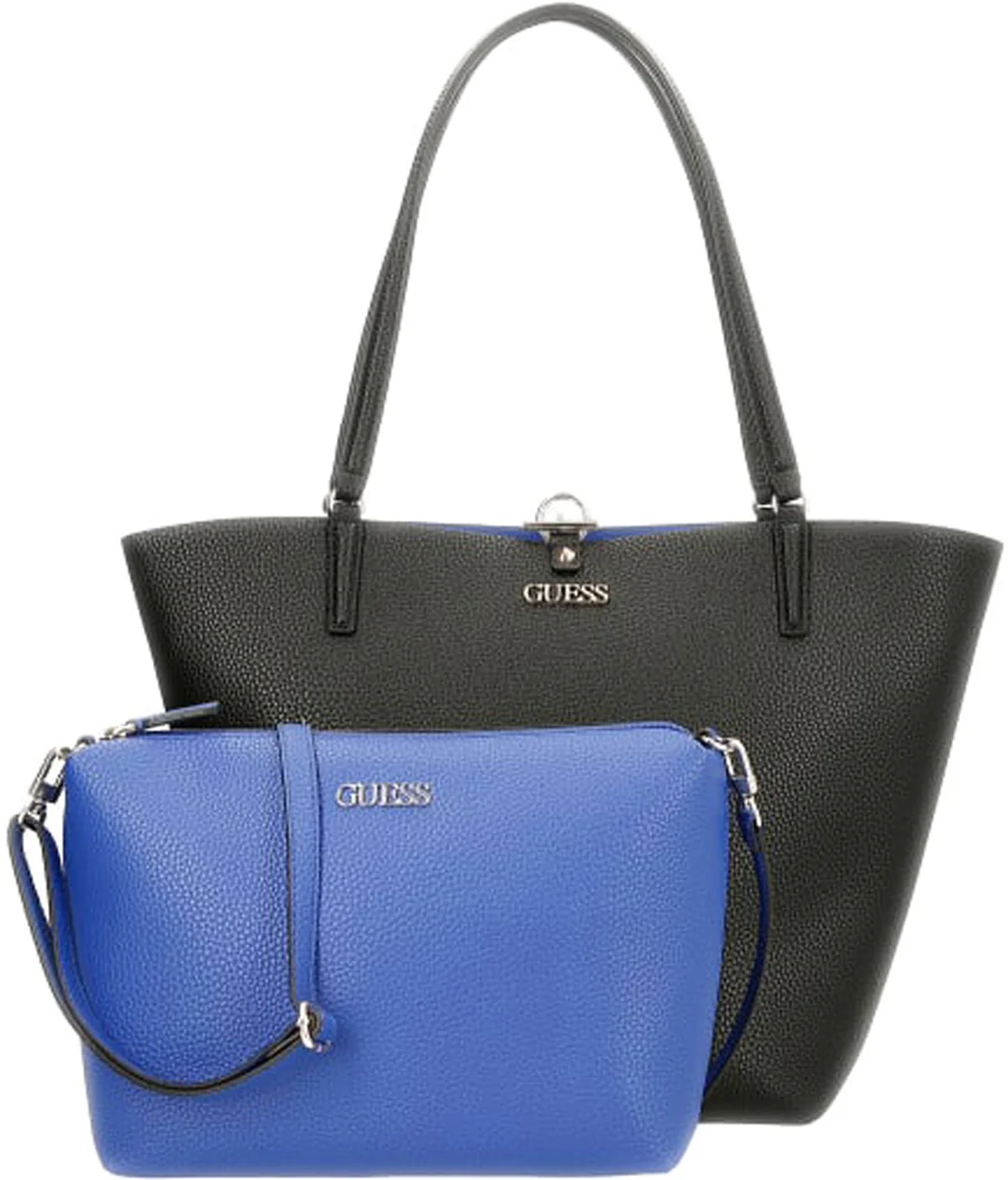 Guess Alby Toggle Tote In Black Blue For Women - Image 6