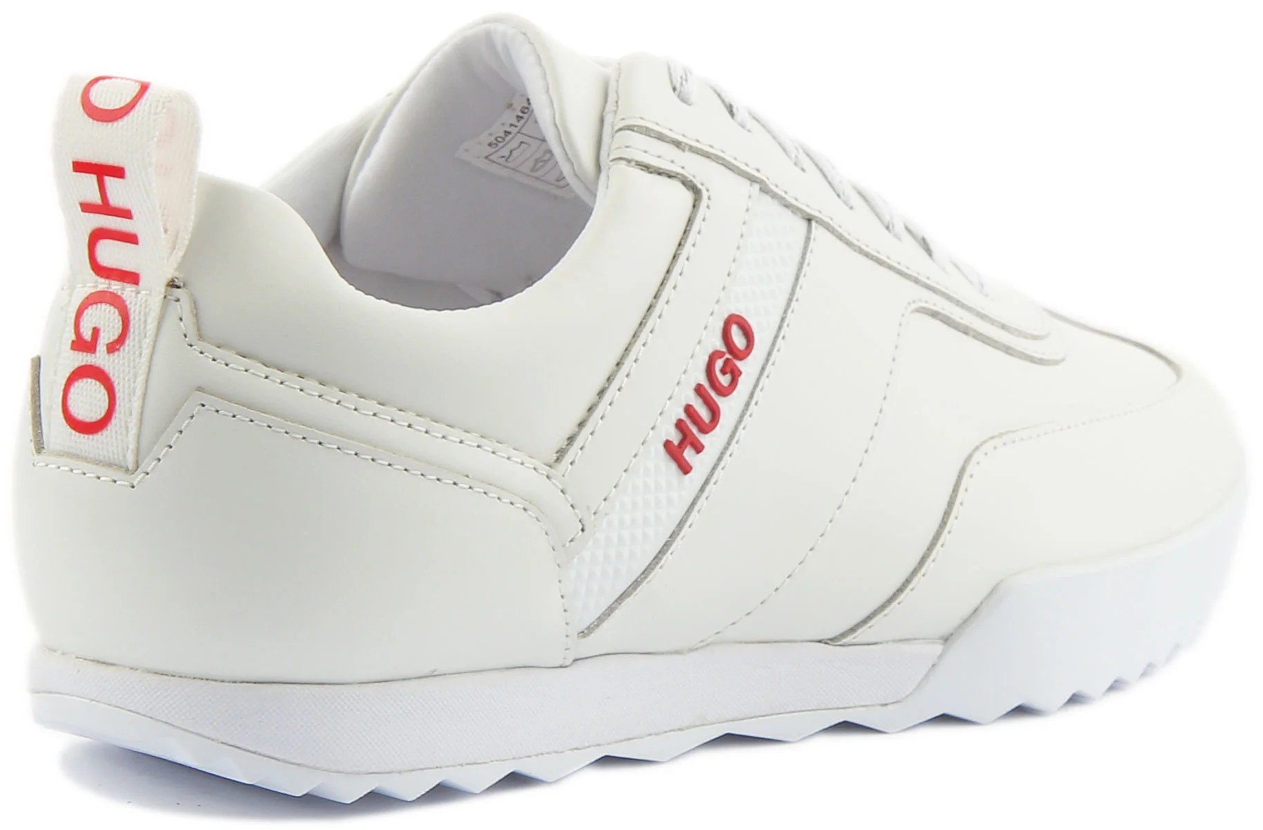 Hugo Matrix Low Top Trainers In White Red For Men - Image 3