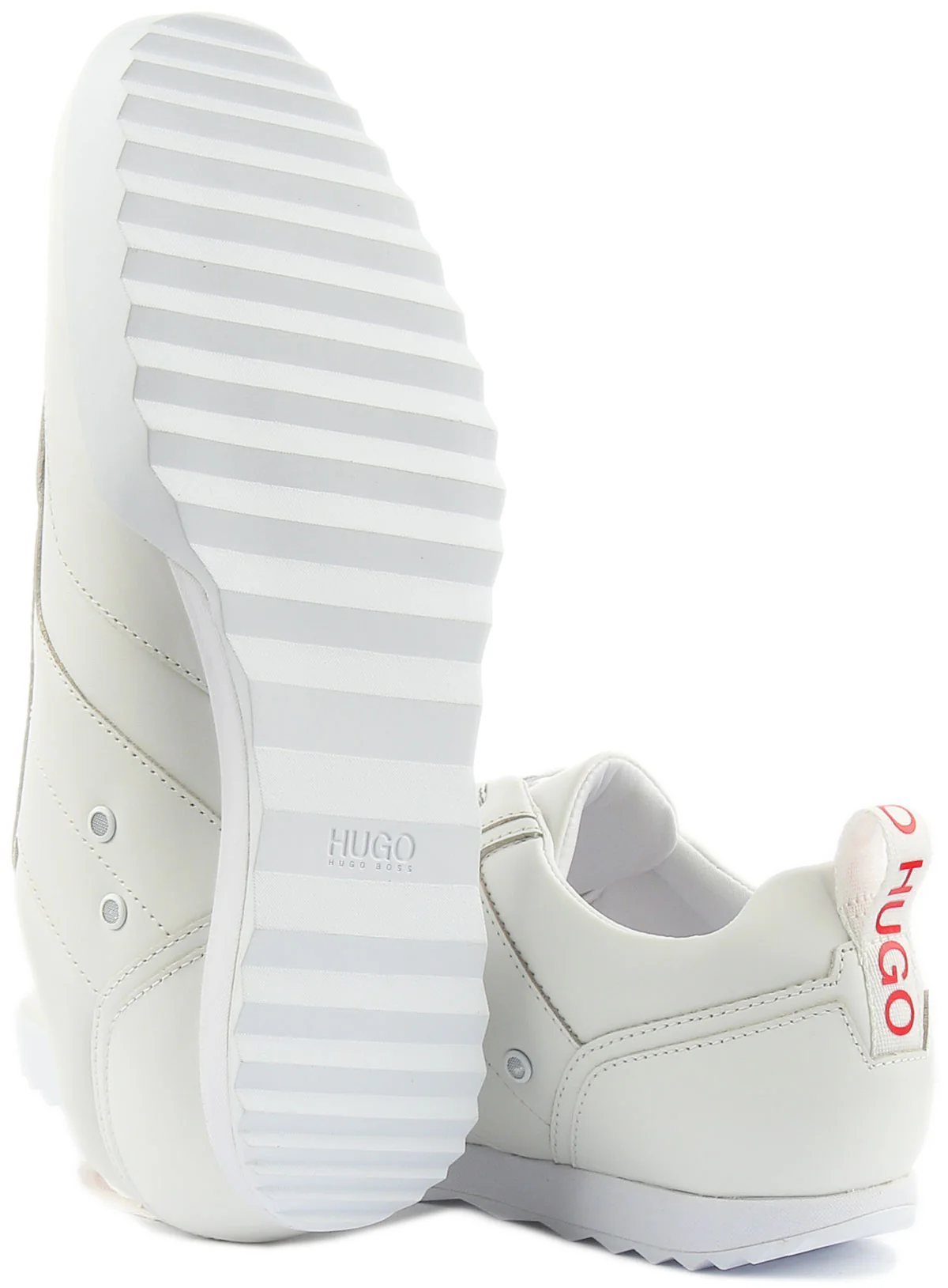 Hugo Matrix Low Top Trainers In White Red For Men - Image 4