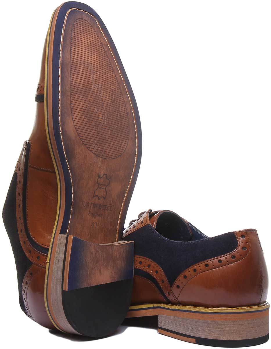 Justin Reece England Dennis In Brown Blue - Image 4