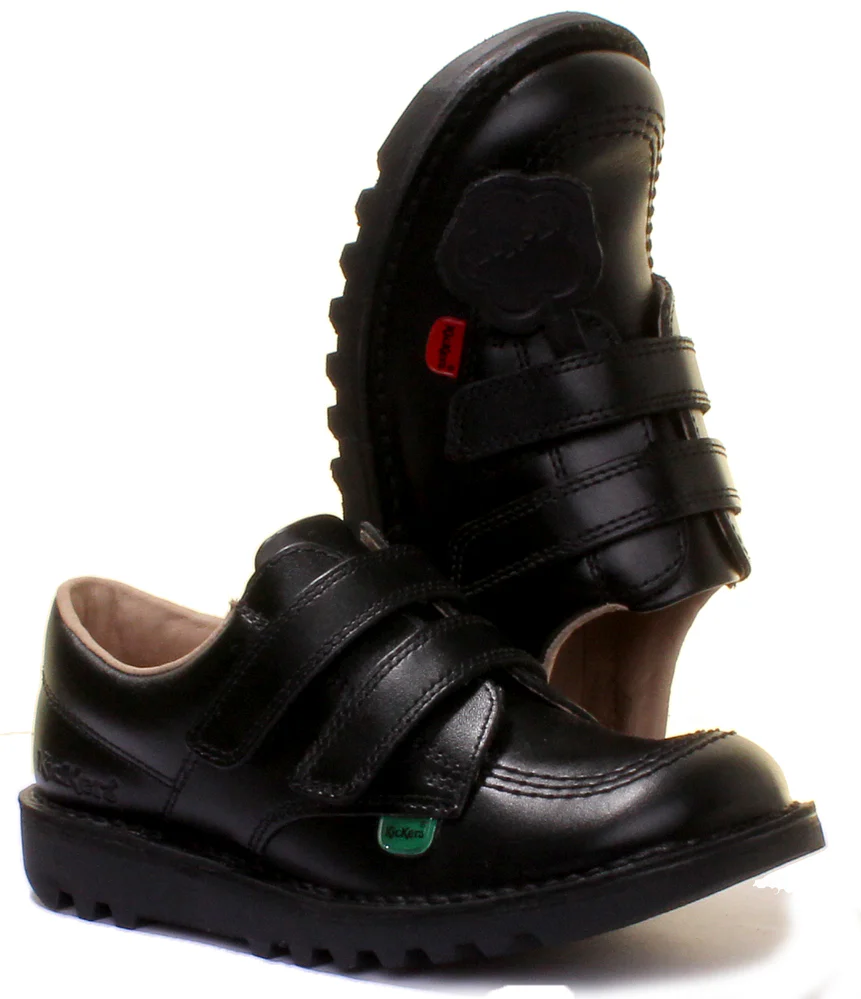 Kickers Velcro Strap In Black in Juniors UK Size 12 - 2.5 - Image 5