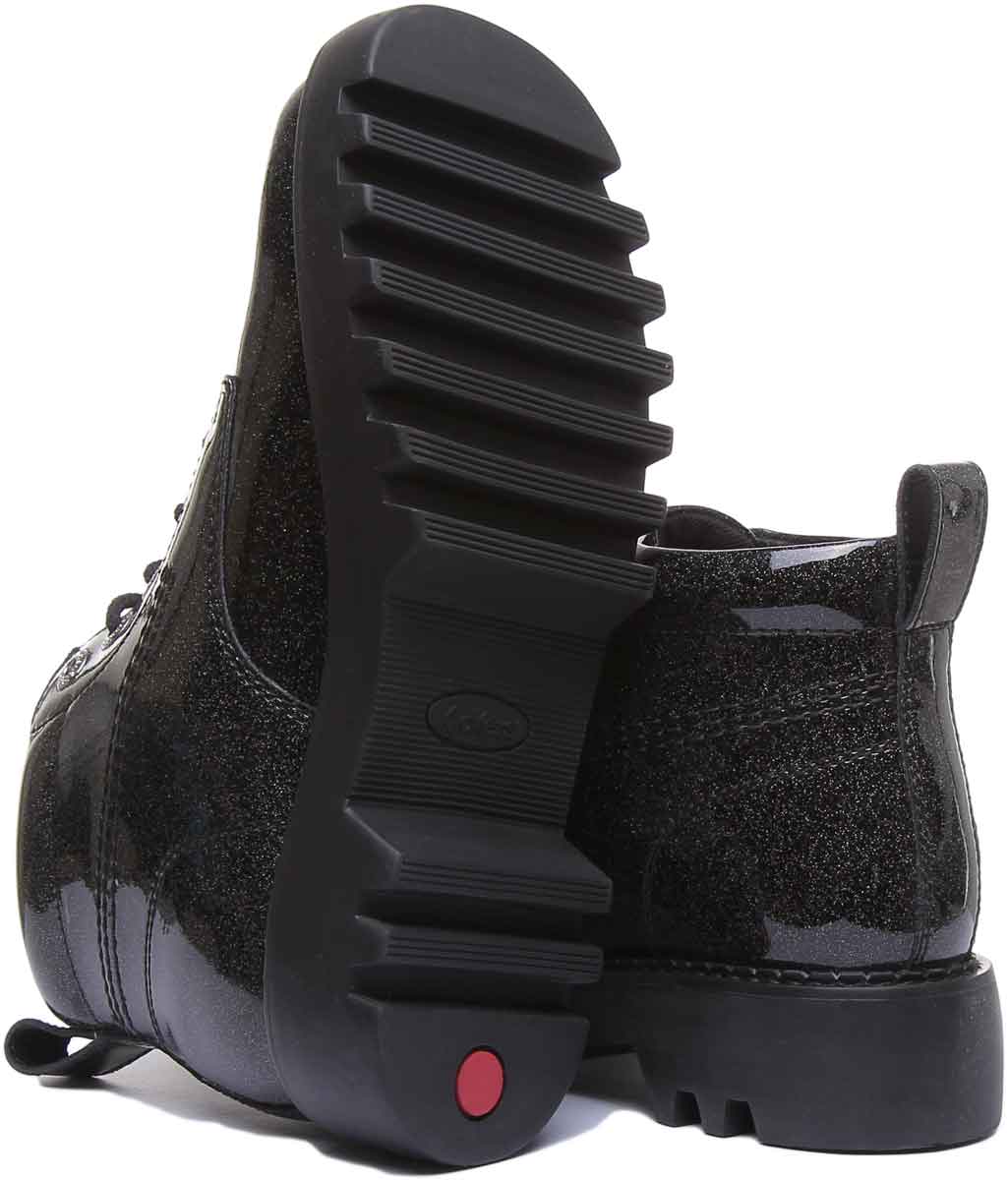 Kickers Kizziie Hi Platform In Black Glitter Patent in UK Size 3 - 8 - Image 4