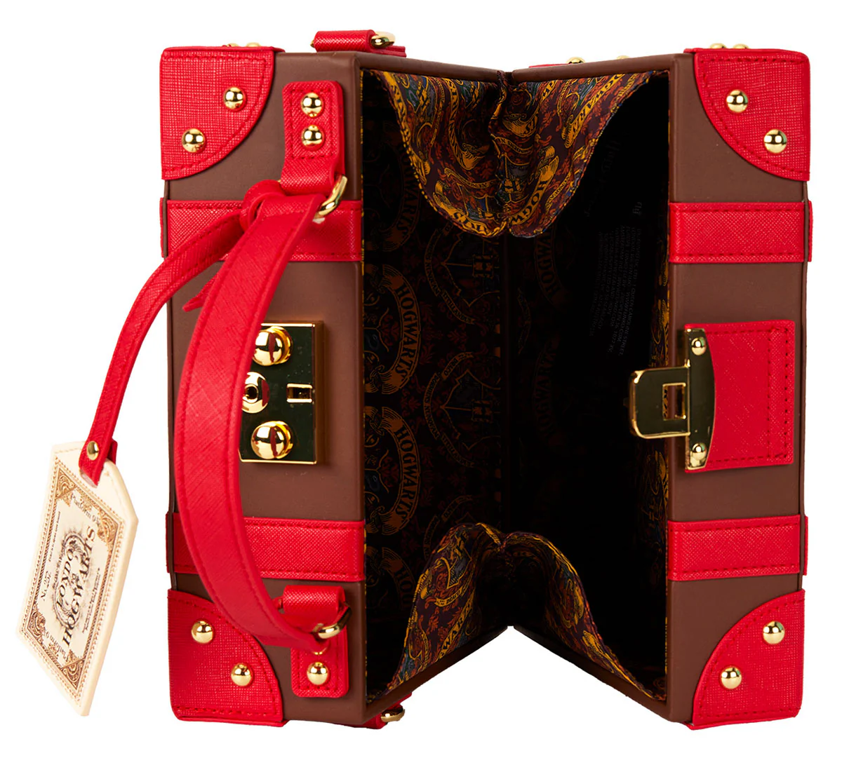 Loungefly Harry Potter In Brown Red Briefcase Bag - Image 6
