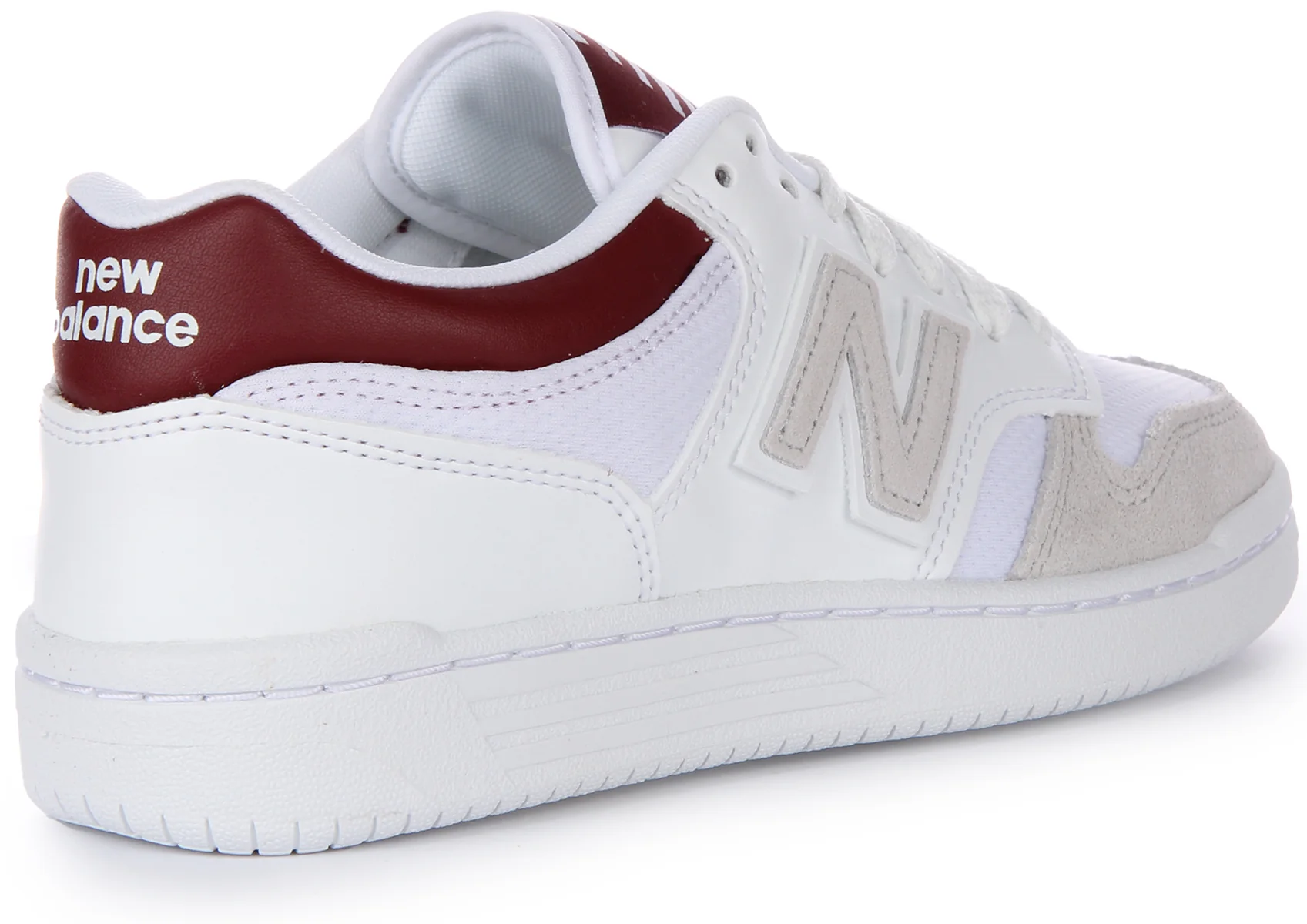 New Balance BB 480LKB In White Red For Men - Image 3