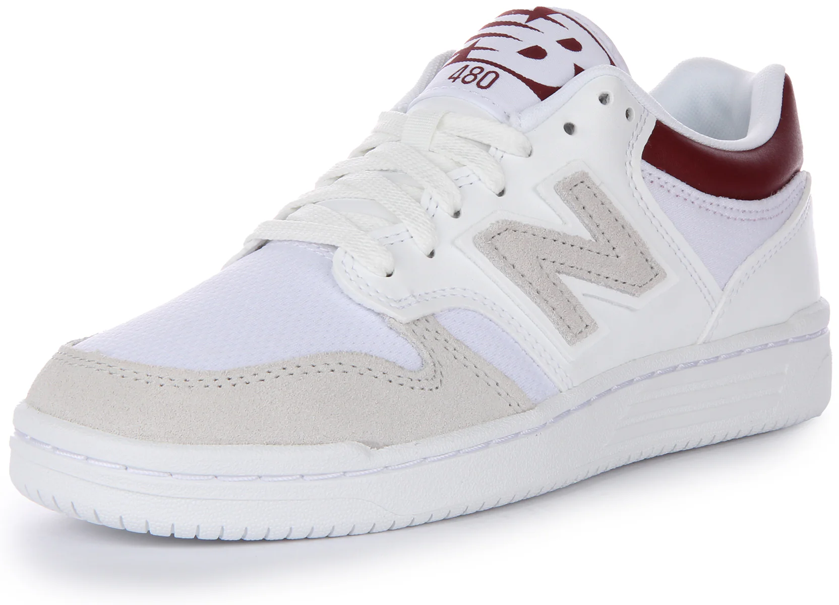 New Balance BB 480LKB In White Red For Men - Image 6