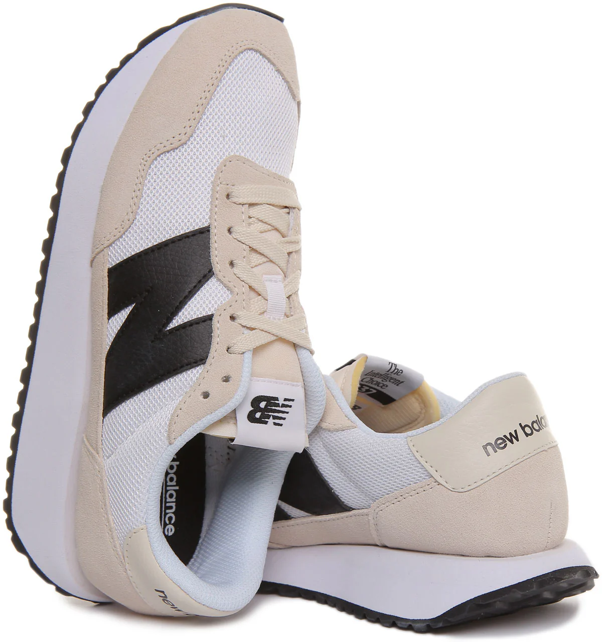 New Balance Ms237 In White Black - Image 4