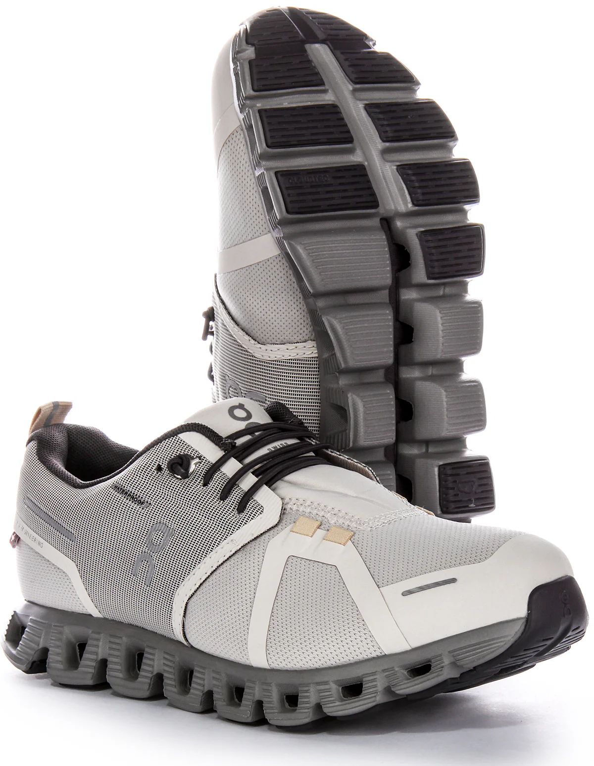 On Running Cloud 5 Waterproof In Pearl White For Women - Image 5