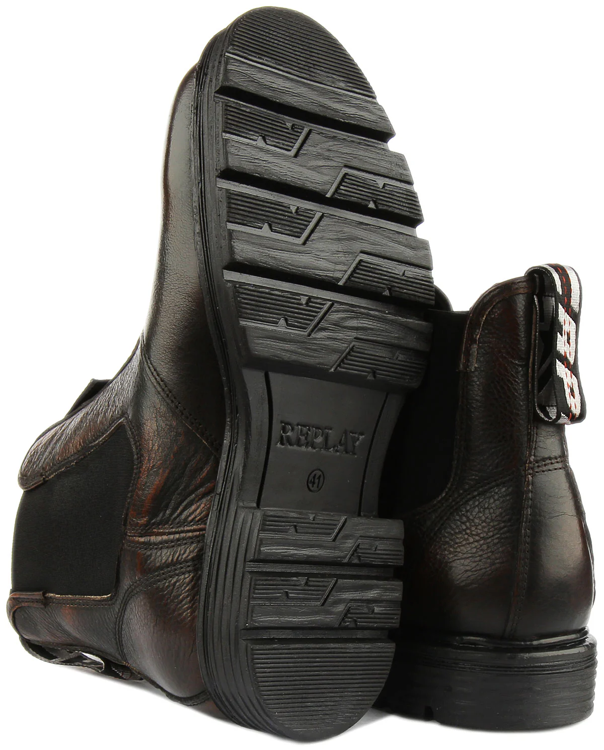 Replay Embry Chelsea Boots In Dark Brown For Men - Image 4