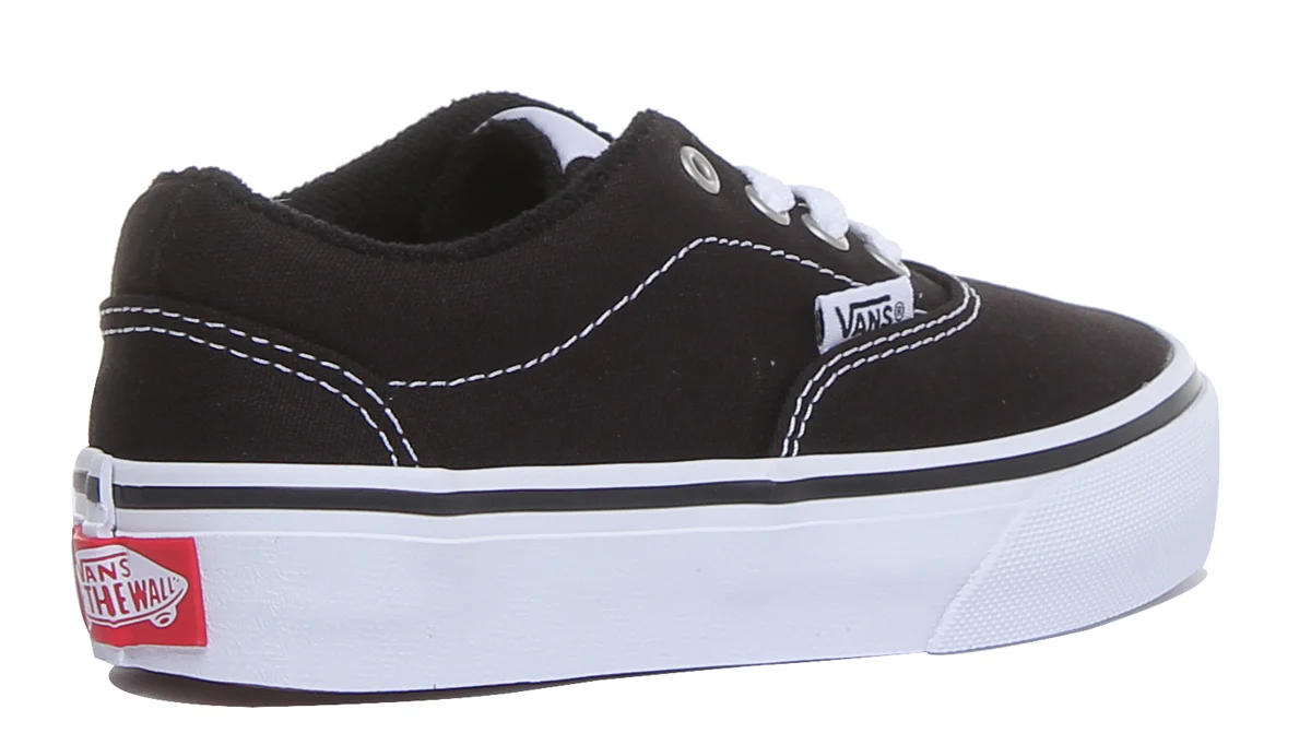 Vans Doheny Kids In Black White - Image 3