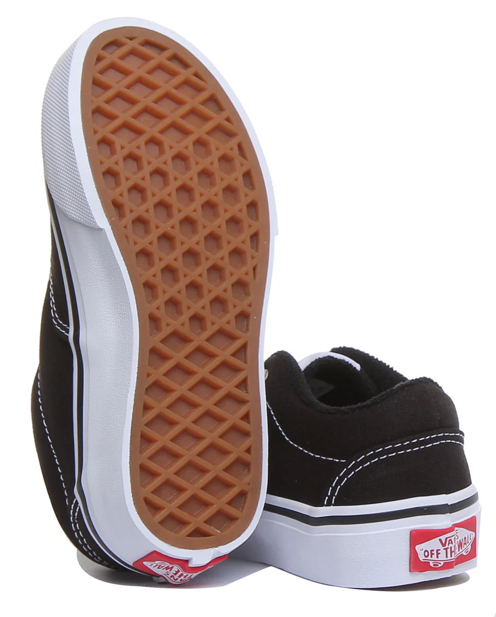 Vans Doheny Kids In Black White - Image 4