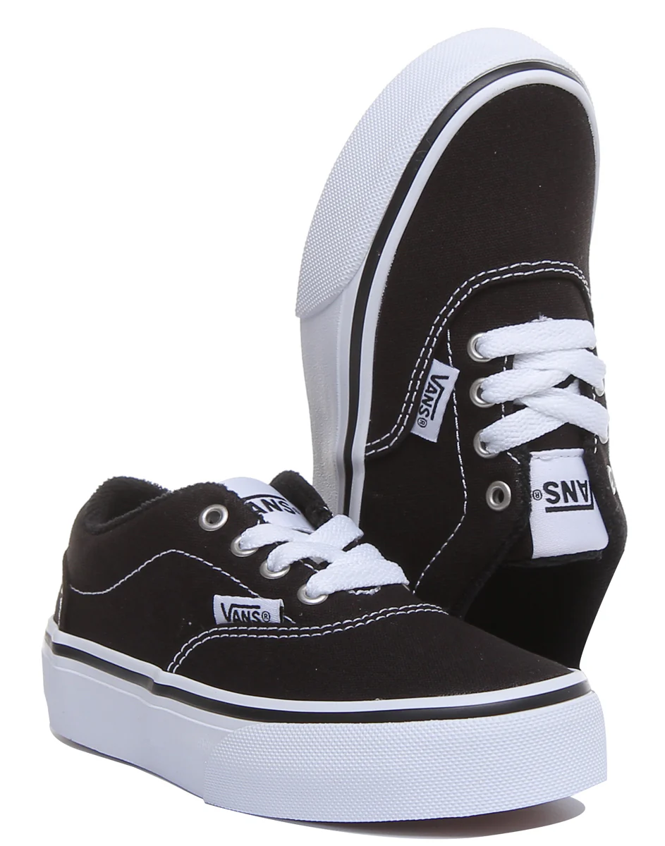 Vans Doheny Kids In Black White - Image 5