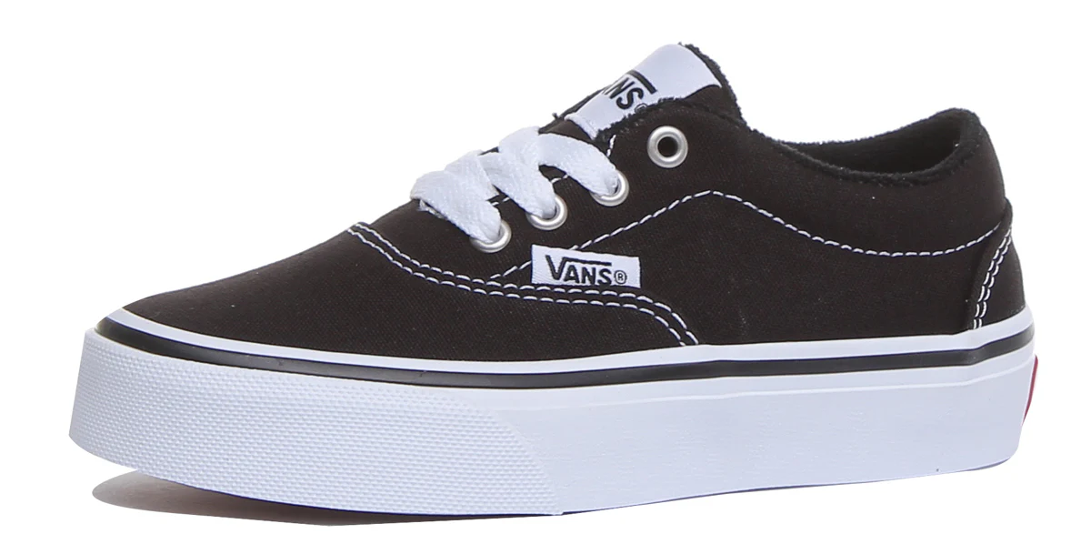 Vans Doheny Kids In Black White - Image 6