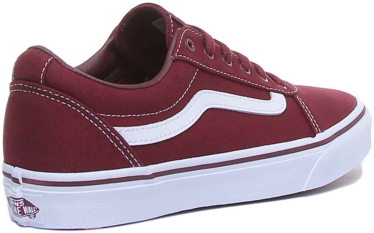 Vans Ward Canvas In Burgundy - Image 3