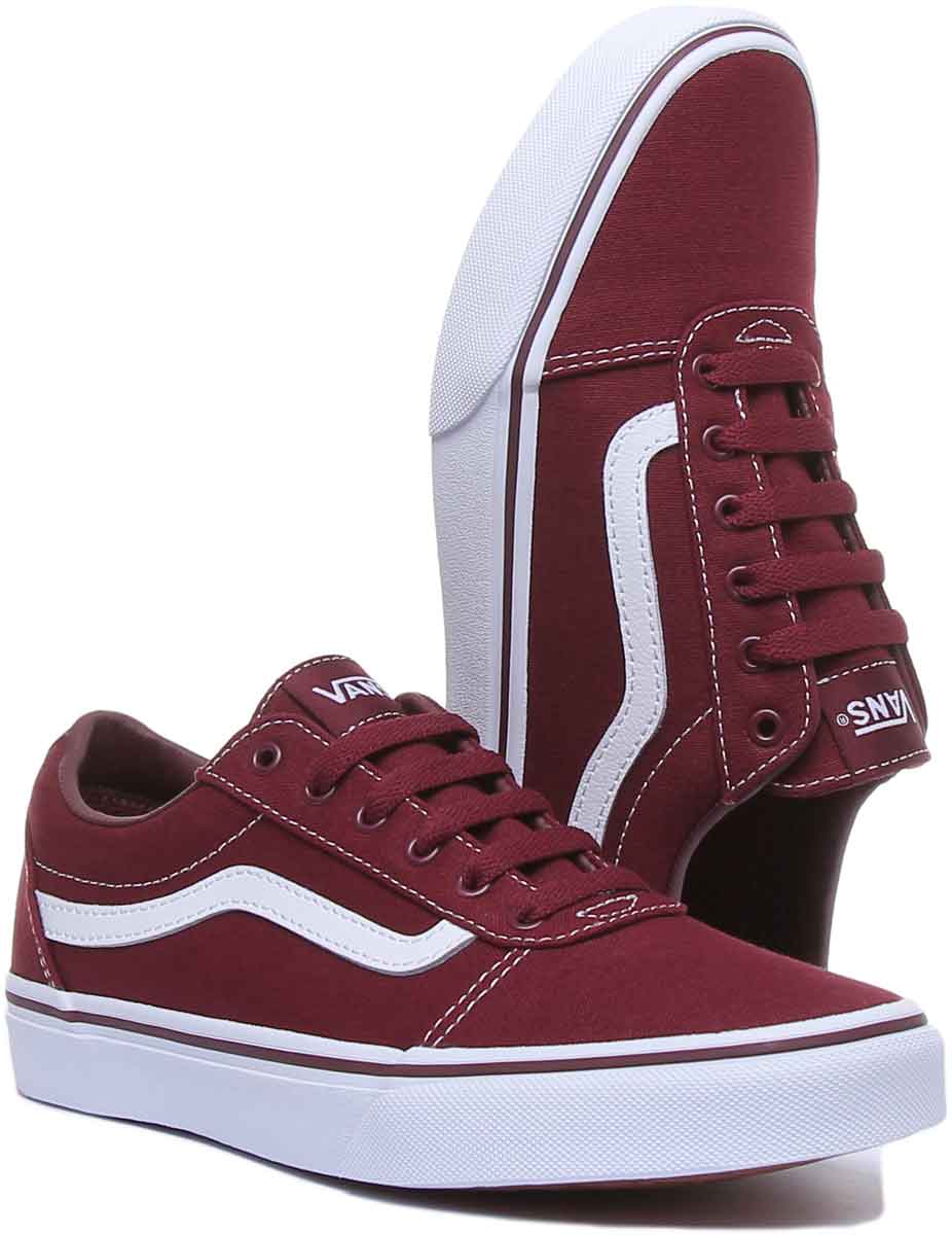Vans Ward Canvas In Burgundy - Image 5